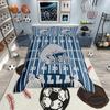 Homewish Cartoon Eishockey Bettbezug Set für Jungen, Eat Sleep Bettwäsche Set, Marinegrau Sporthelm Wendebettwäsche