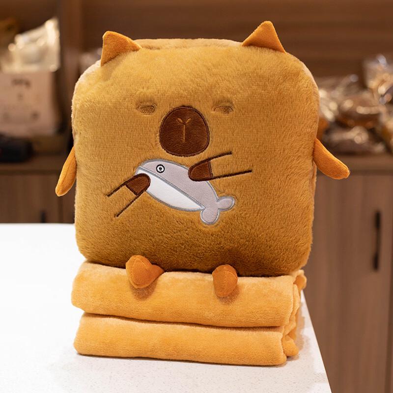 Cartoon Capybara 2-in-1 Pillow Blanket