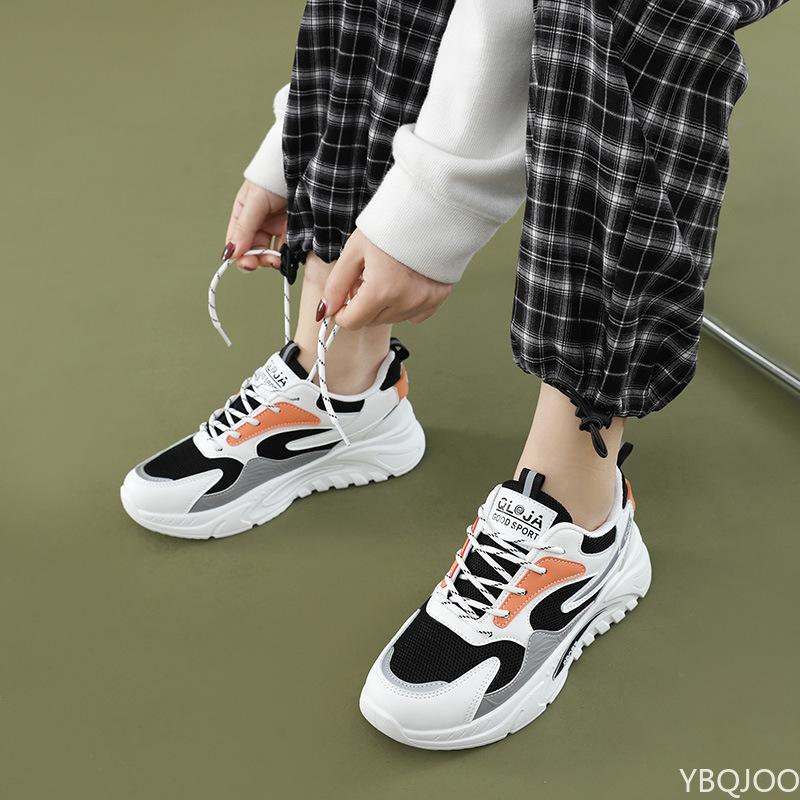 Sneakers Women Thick Bottom Daddy Shoe Thick Bottom Round Toe Breathing Leisure Female Vulcanize Shoes
