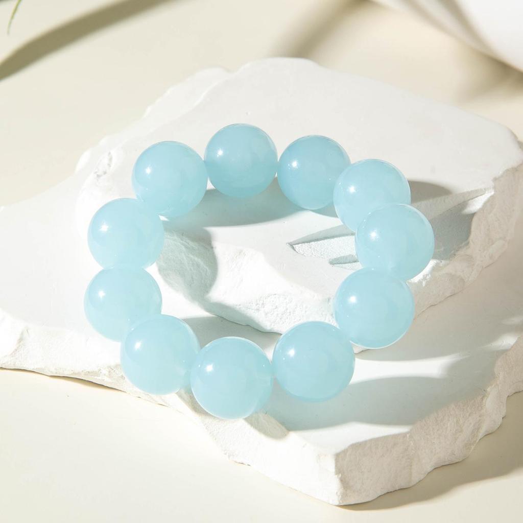 Summer New Jelly Transparent Acrylic Bead Hand String Women's Accessories Small Fresh Seaside Vacation Color Dopamine Style