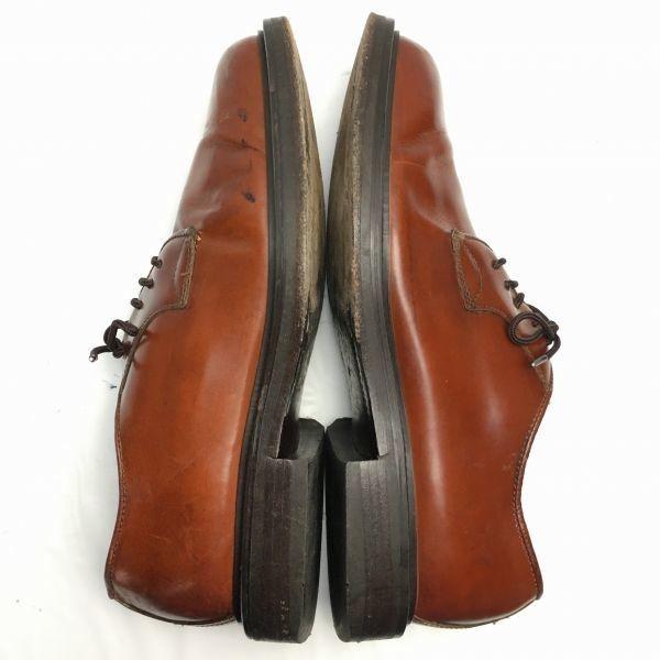 Vintage 80s-90s ANTICA CUOIERIA Made In Italy Handmade Plain Toe Shoes Brown Size 41 (26.0)(USED)