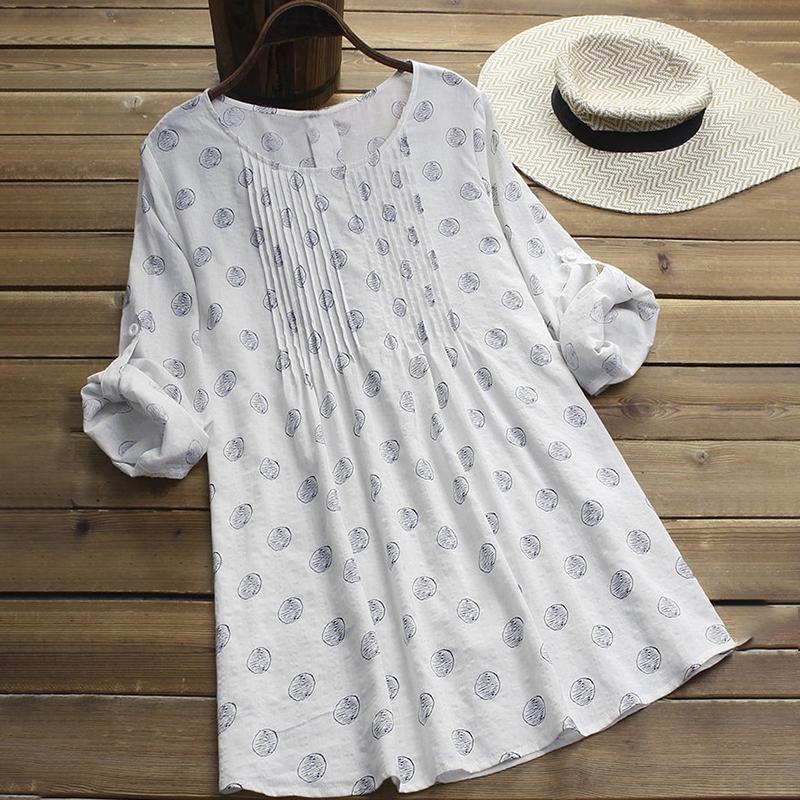 

Женское платье-футболка большого размера с принтом в горошек, женская повседневная свободная туника, блузка, топы 5XL белый