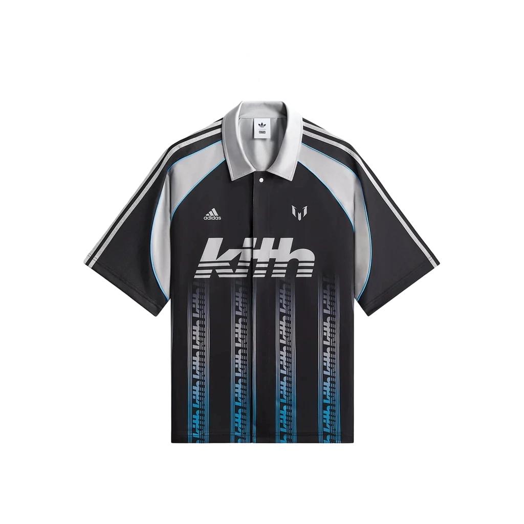 Kith x Messi для Adidas Печатная футболка Черная Мужские Топы ADKU4248 XL