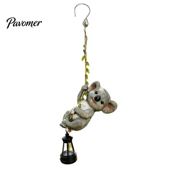 Unique Yard Decor for Garden Lovers Climbing Animal Solar Light, Resin Statue with Lantern, Fence Lights Hanging Light Outdoor Tree Decoration