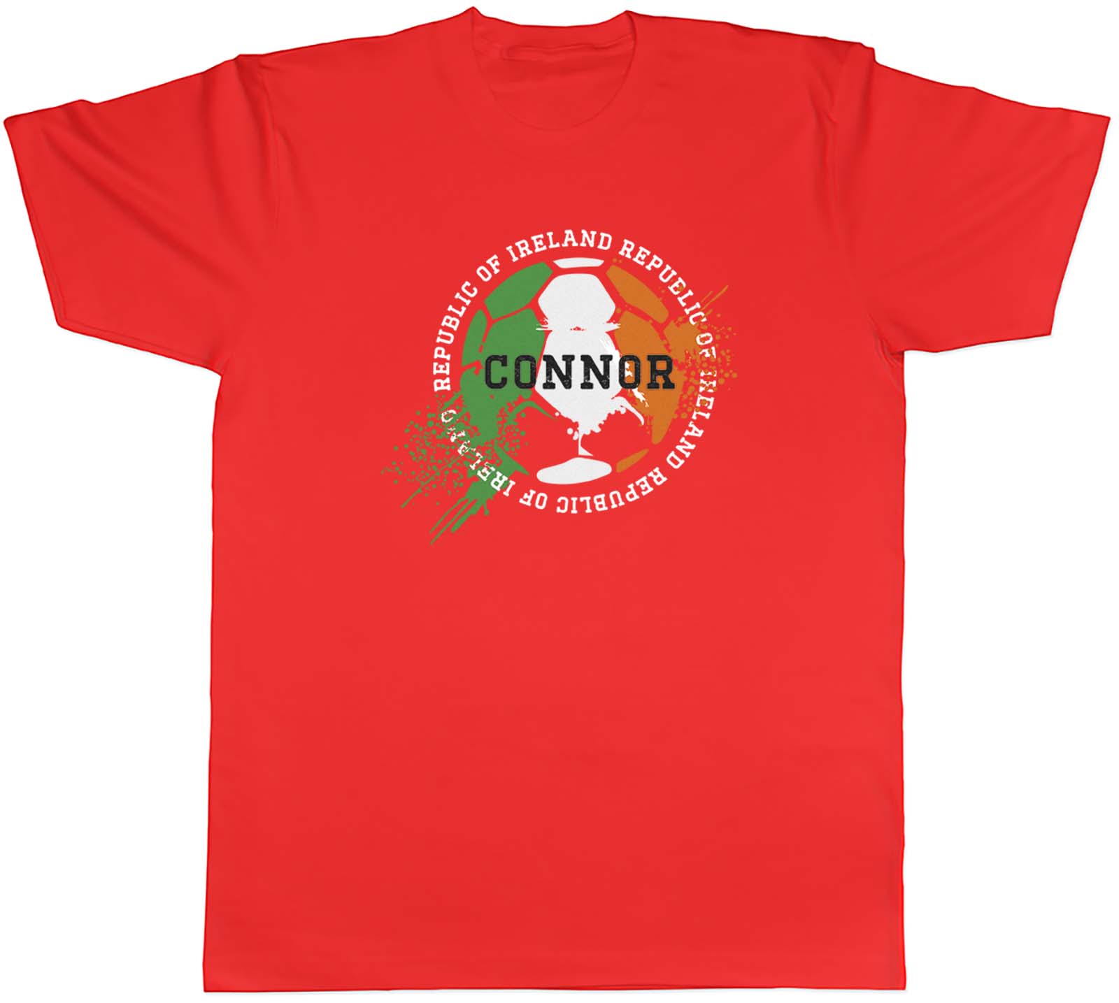 Personalised Republic Of Ireland Football Sports Unisexs Unisex TShirt Tee Gift S