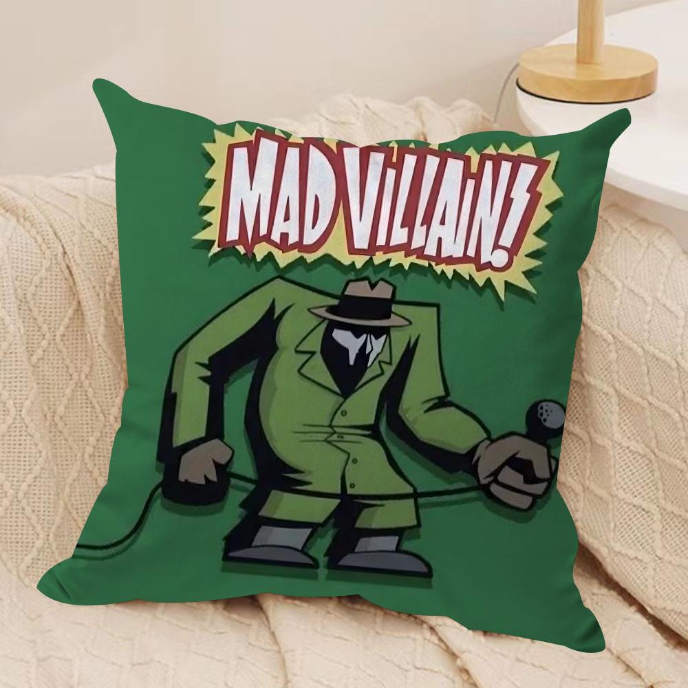 M-MF D-Doom Madlib Cushion Cover Soft Plush Double-Sided Printed Sofa Pillow Cushion Cover | Cozy All-Season Durable Decor Gift