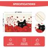 Artoid Mode Hello Love Heart Cat Valentine Placemats Set of 4, 12x18 Inch Wedding Anniversary Table Mats for Party Kitchen Dining Decoration