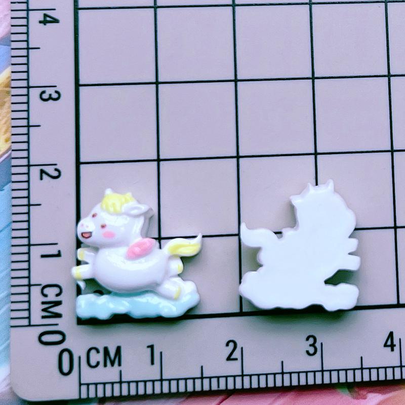 10Pcs 2026 The Year Of Horse Accessories Nail Art Charms Horse Yuanbao Lucky Bag Design Resin Nail Art Rhinestion Decoration