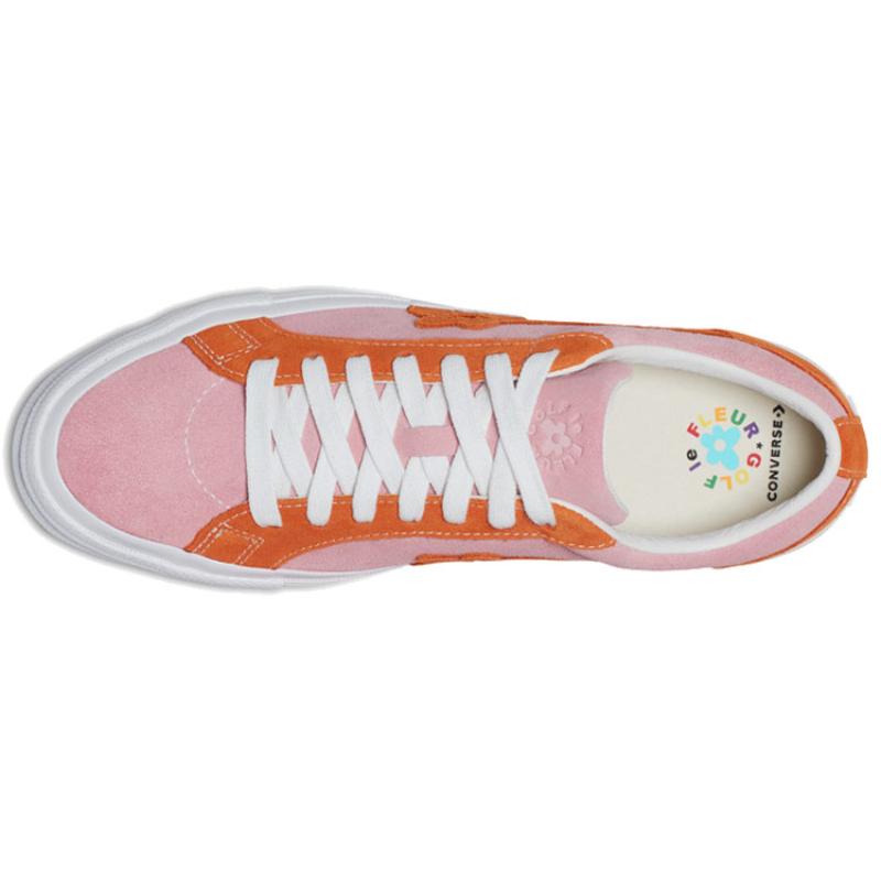 Golf Le Fleur X Converse One Star Ox Floral Trendy Comfort Low-Top Board Shoes Unisex Pink Orange