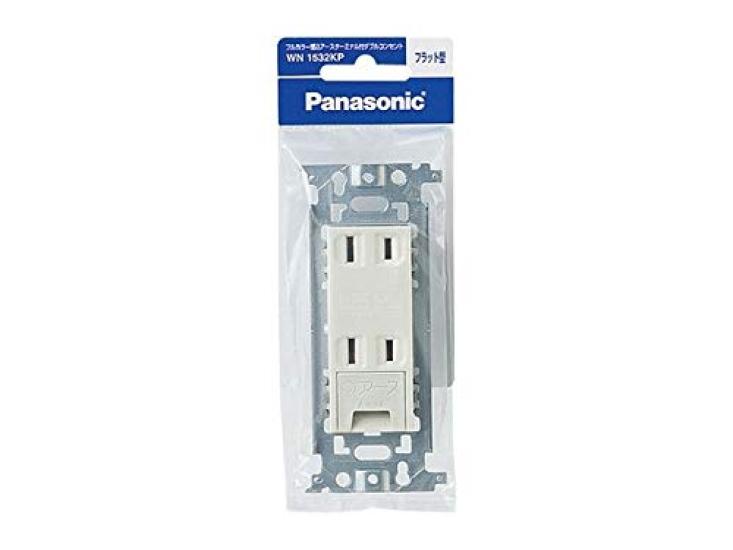 

Panasonic Double Outlet with Embedded Earth Terminal Flat WN1532KP Type/P