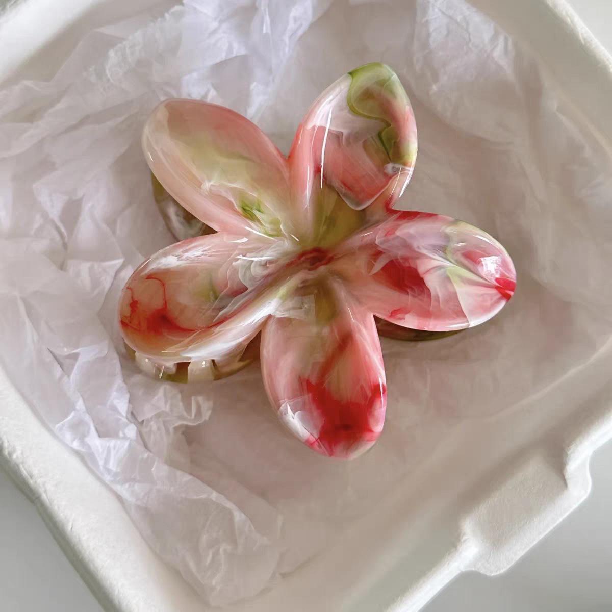 

Luxury Plumeria Ombre Flower Hair Clip - High-End Updo Accessory