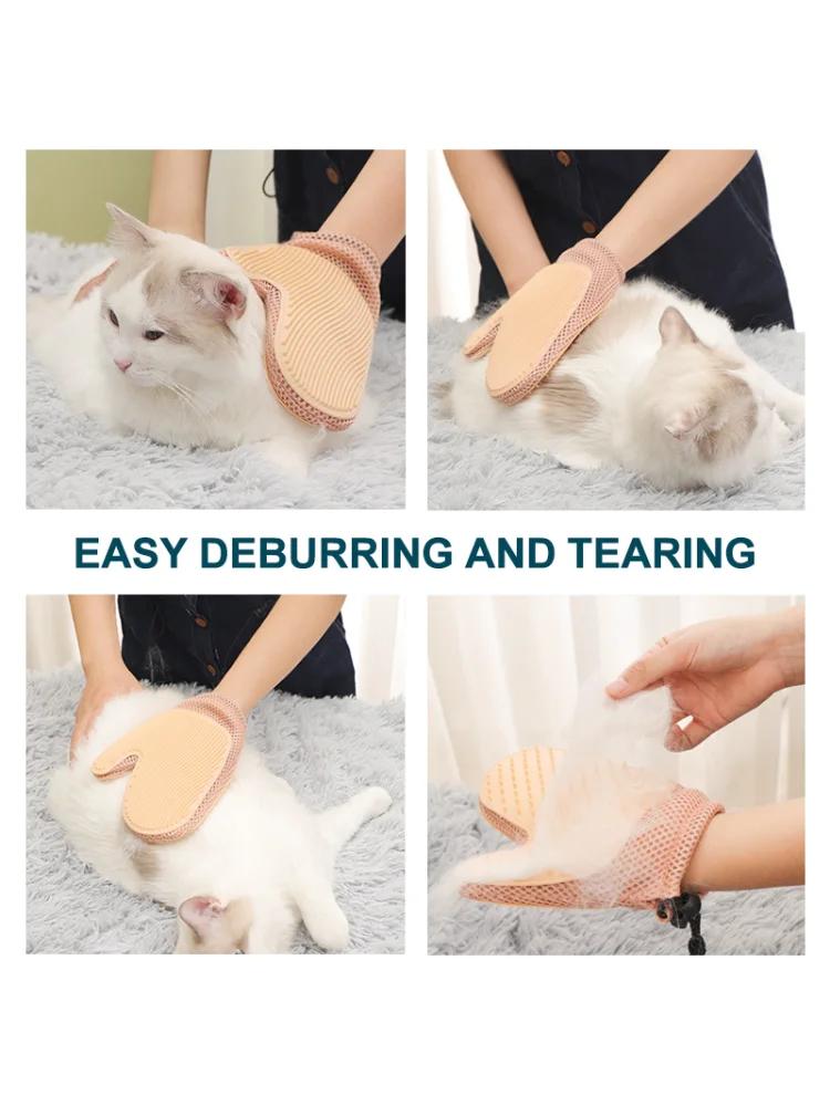Luva de pelo de gato e luva removedora de pelos, escova de luva para tosa de cachorro para queda de pelos, luva removedora de pelos de animais de estimação para limpeza, luva de tosa