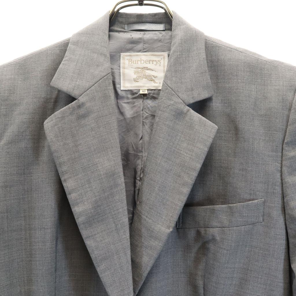 Burberrys 90s Old Skirt suit Setup 40 gray Sanyo Shokai Women Used