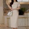 ISLAYCAOLILA Cabaret Mini Club Party Tight Midi Boat Short Vertical High Popular C58 Elsa Light Dress, Dress, Dress, Dress, Dress, Neck,