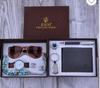 Men's Chinese Valentine's Day Fashion Gift Set: Large Dial Quartz Watch with PU Band