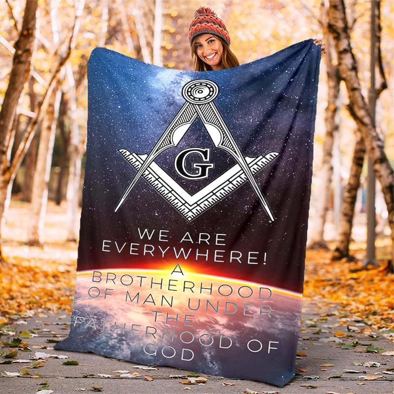 1PC Illuminati All-Seeing Eye Printed Blanket, All Season Lightweight Home Office Outdoor Nap Multifunctional Blanket