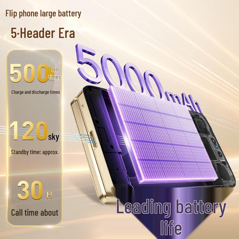 Tianyu V50 Flip Feature Phone for Seniors (CN Version)