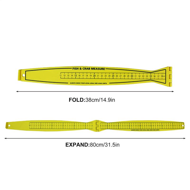 Přenosné pravítko na ryby, měřicí deska na ryby, měřicí zařízení na kraby a ryby, námořní rybářský měřicí nástroj, skládací měřicí pravítko na ryby