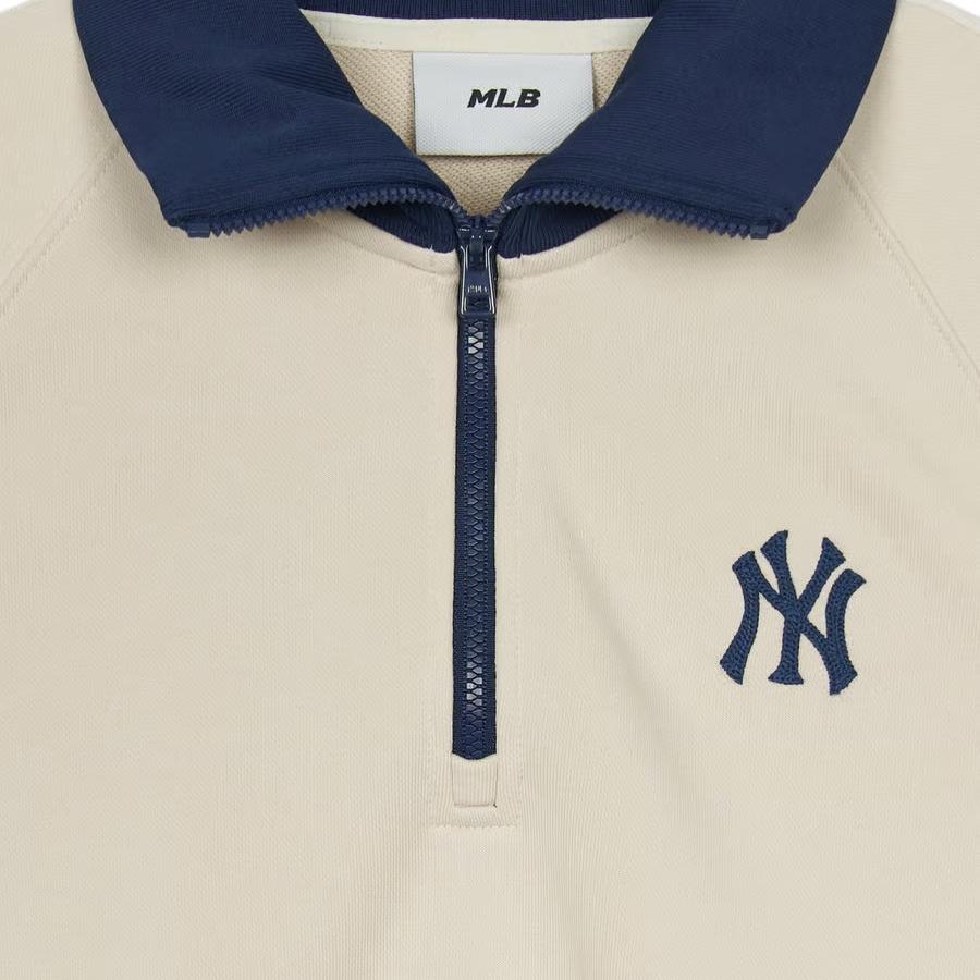 New MLB New York Yankees Sweatshirt Unisex Cream 3FMTV1244-50CRD