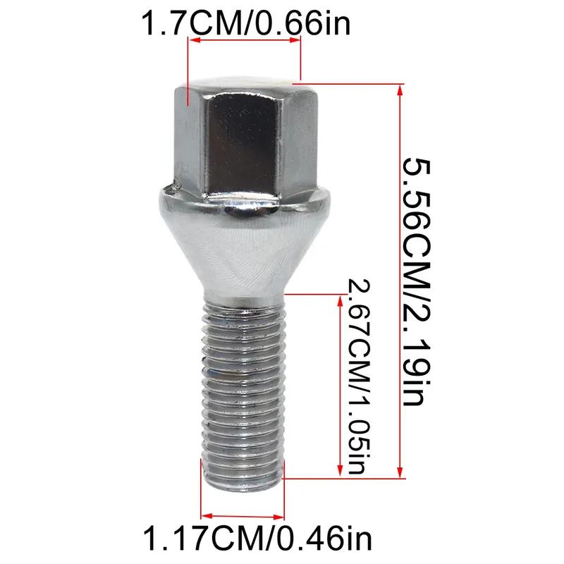 M12x1.5 M14x1.5 Wheel Tyre Bolt Locking Screw Automobiles Wear Parts Bolts Replacement Car Accessories High Quality Material