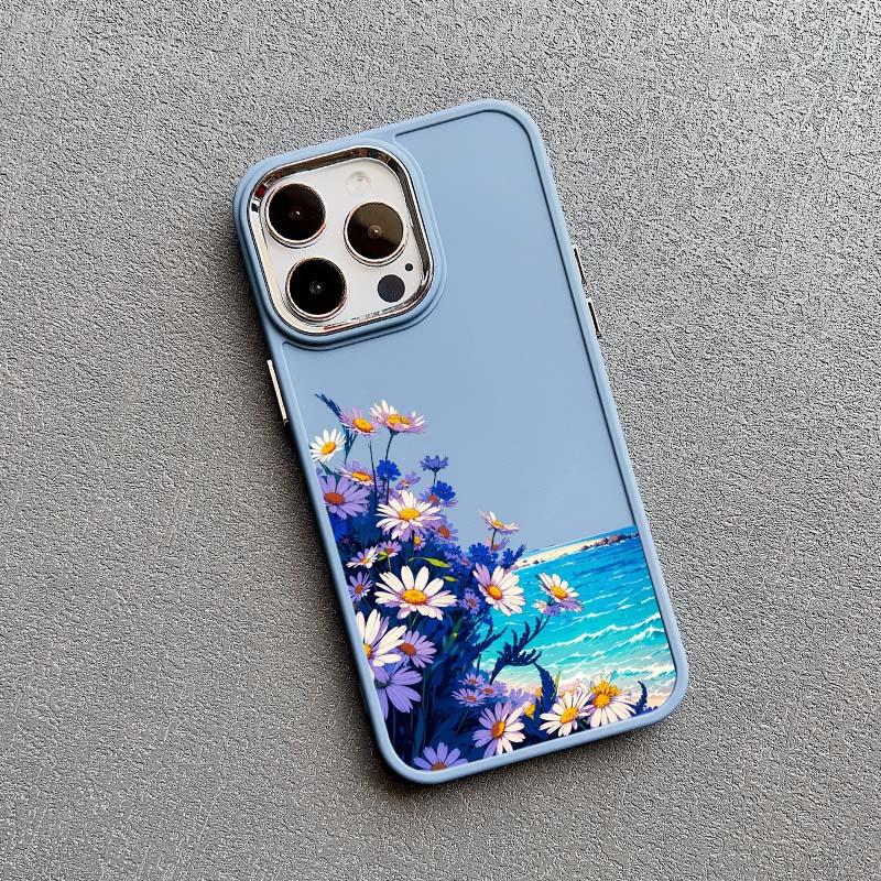 Summer Daisy Flower Phone Case for IPhone 11 12 13 14 15 Pro Max 15 14 8 7 Plus SE 2020 XS X XR Shockproof Silicone Back Cover