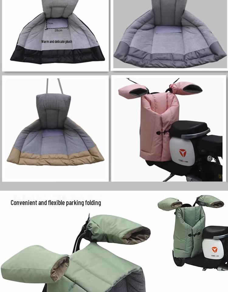 Electric Car & Motorcycle Winter Windshield Quilt - Thickened Velvet Leather