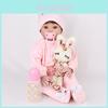 Handmade 20 Inch Soft Vinyl Silicone Reborn Baby Doll With Fair Skin Tone
