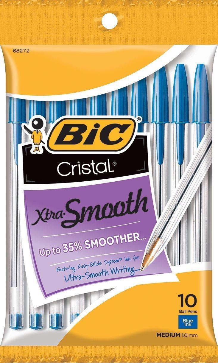 

Набор шариковых ручек BIC Crystal Blue, 10 штук [Б/У]