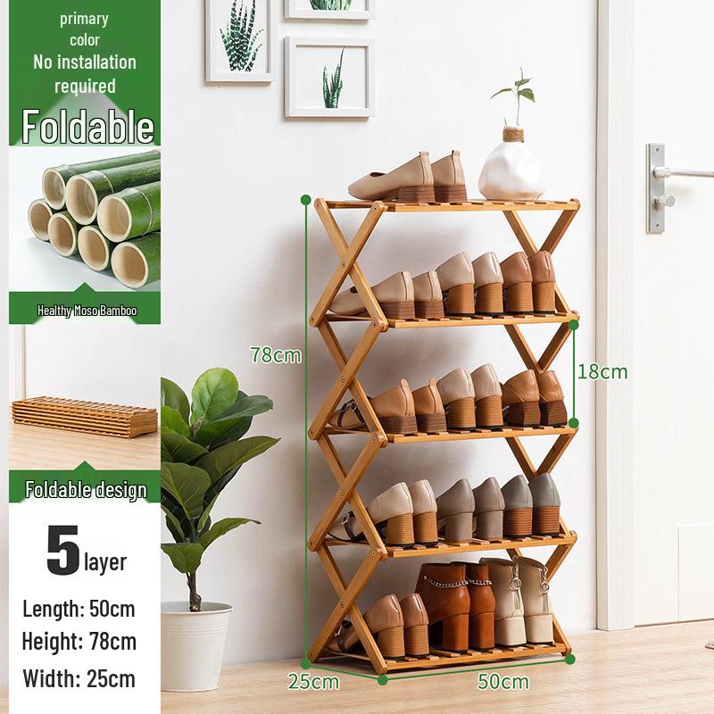 Compact Wooden Shoe Storage Rack: Multi-Layer, Dustproof Shoe Cabinet for Dorm or Entryway