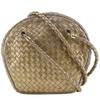 BOTTEGAVENETA Intrecciato Shoulder Bag Gold Calfskin Women Used