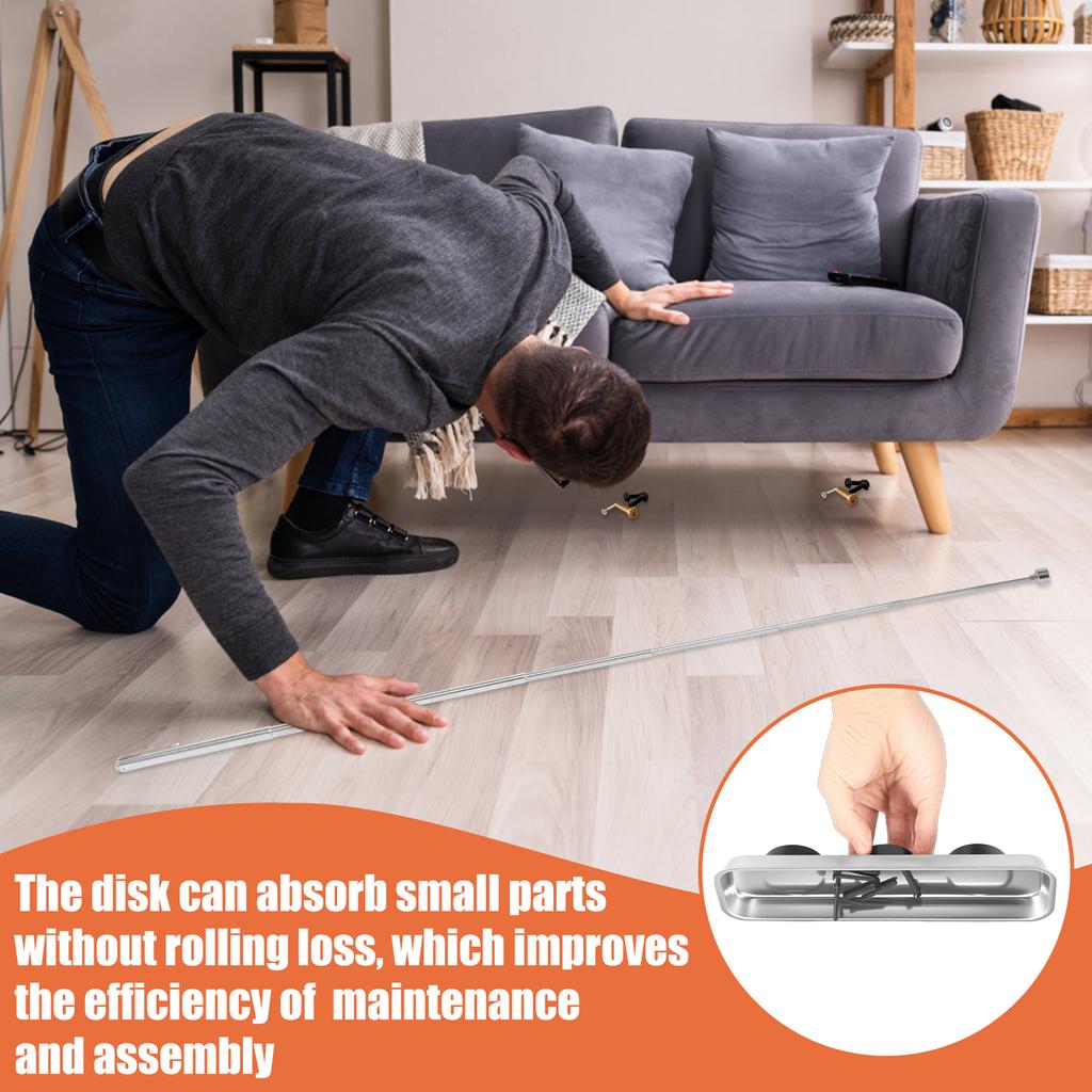 Telescopic Magnetic Pickup Tool Magnetic Rod Disc Pickup Suitable for Long-distance Item Retrieval
