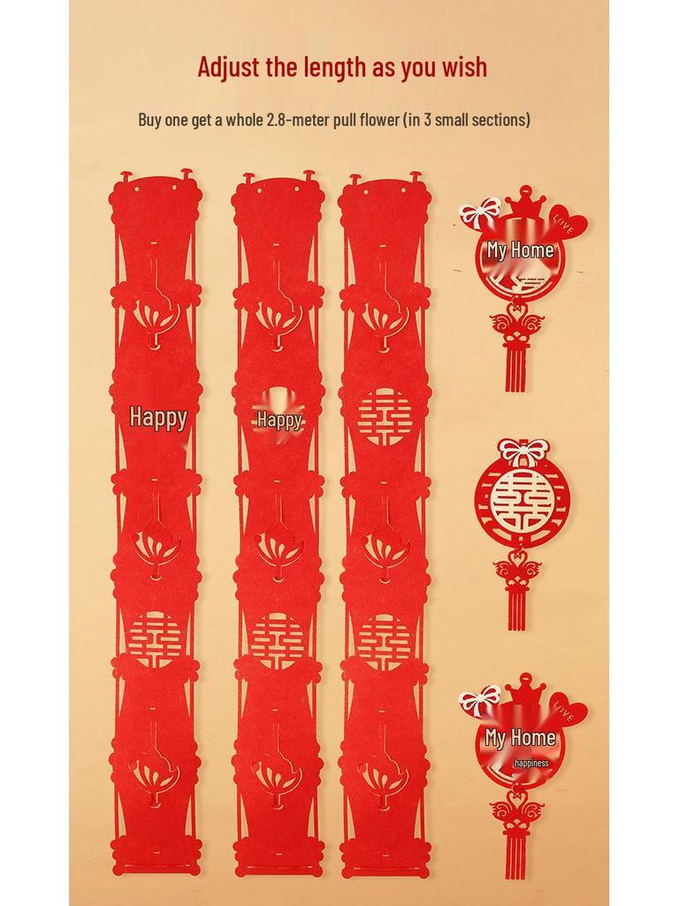 Complete Wedding Decoration Set: Bride's Room, Groom's New Home & Living Room Ceiling