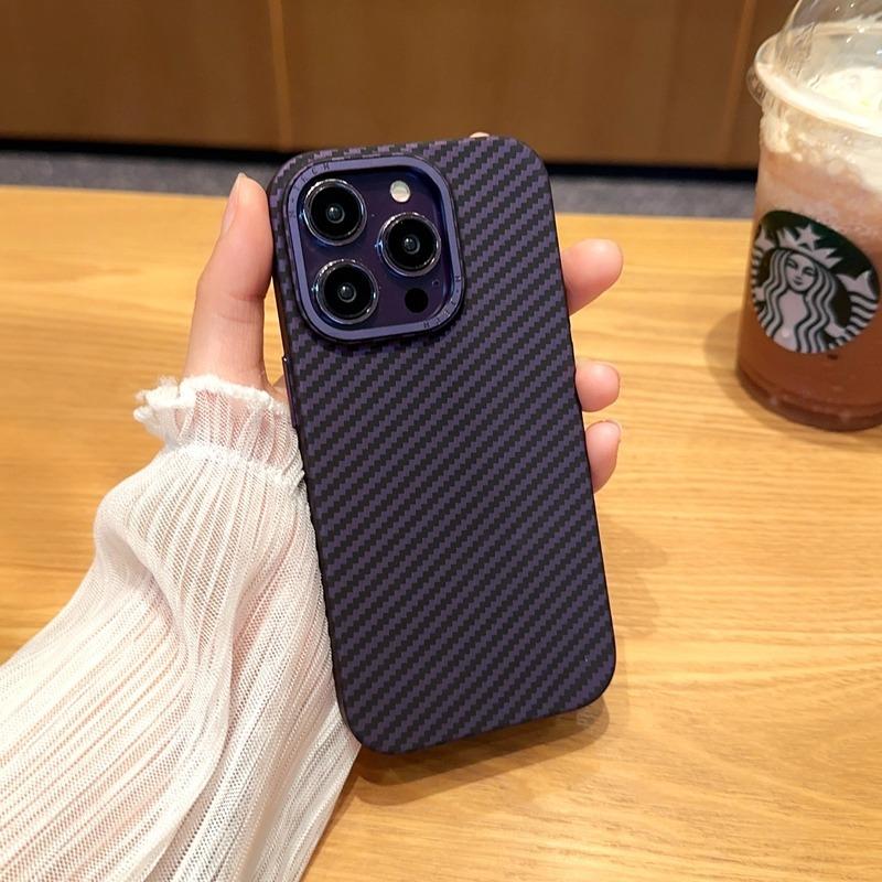 

Підходить для IPhone 15 Ультратонкий чохол для телефону з матовою шкірою з текстурою вуглецевого волокна 14 Promax All Inclusive Anti Drop 13 iPhone12promax кислота зелений колір
