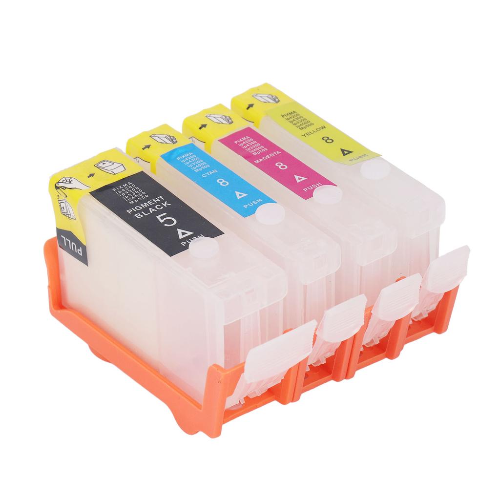 4Pcs Ink Cartridge Refill Replacement for PGI 5BK and CLI 8C M Y Printers Parts Accessories