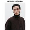 UR Men's Casual Stand Collar Double-Zip Knit Cardigan