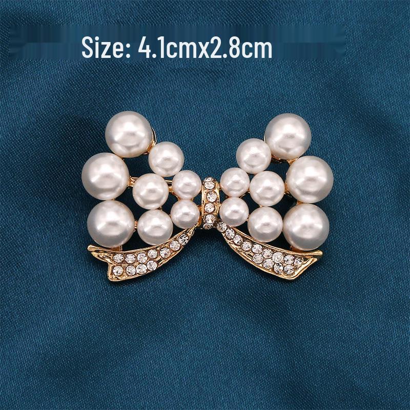 Elegante Broche de Borboleta de Pérola: Broche Versátil Anti-exposição para Vestuário Feminino da Moda