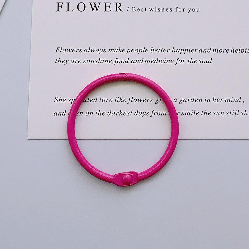 45mm Colored Macaron Keychain Ring: DIY Jewelry & Book Page Accessory