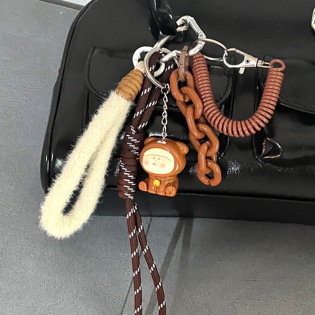 Korean popular cartoon bear Lilith woven rope bag pendant pendant mobile phone lanyard accessories small gift