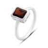 Silver Ring with Natural Garnet 1.917ct, Product Weight 2.66 G (2171492)