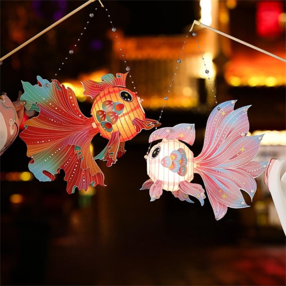 Chinese Style Goldfish Lantern Handmade Glowing Handheld Lantern  Festival