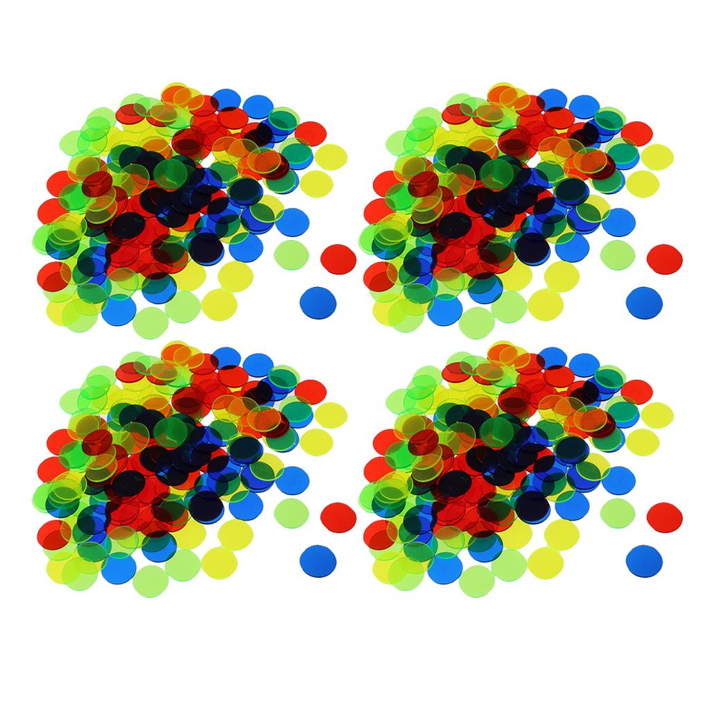 1200x Professional Bingo Game Chips Counting Plastic Multicolor