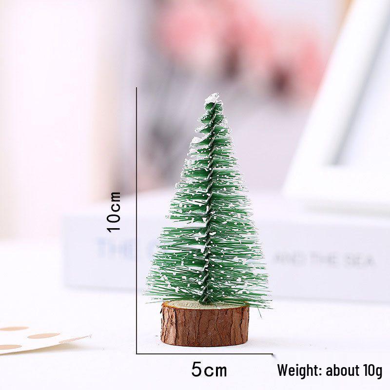 Mini Pine Needle Christmas Tree Decor for Tabletop or Window Display
