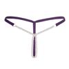 Sexy Pearl G-string Elastic Crotchless Briefs Thongs Underwear G-string Nightwear Women's Erotic Panties Underwear Clubwear