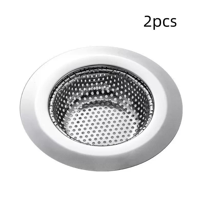 2pcs/Stainless Steel Sink Strainer, Clog-Resistant and Leak-Proof, Universal Kitchen Drain Strainer