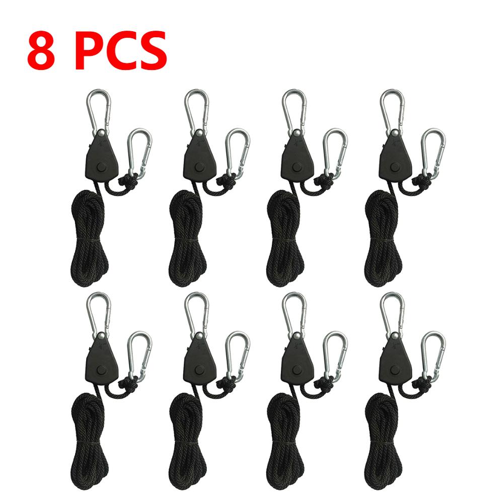 20-2PCS Hanger Pulley Ratchets Kayak Rope Rope Pulley 1/8 Lift Pulley Lock Tie Down Strap 1.6M Sky Curtain Tent for Camping