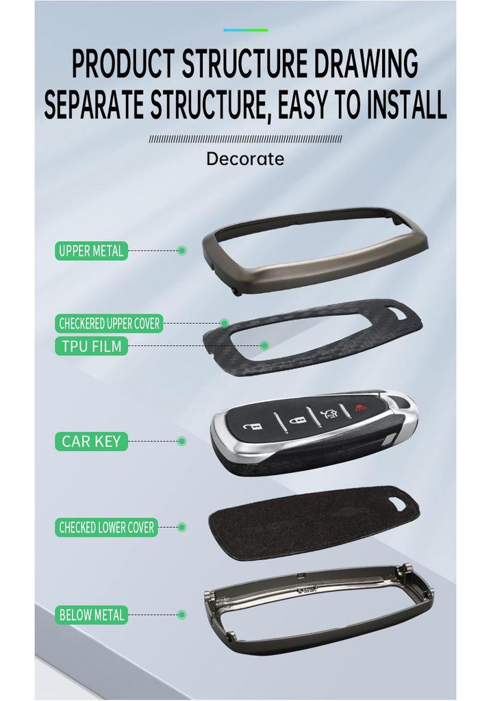 Chevrolet Cruze Key Cover - High-End Protective Shell with Buckle