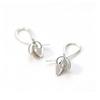 Copper Material Minimalist Magnolia Flower Stud Earrings Light Luxury Jewelry Daily Wear Accessories for Women