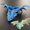 3D Printed Flying Dragon Full Body Movable Joint Fidget Toy Figurine Simulation Dragon Office Desktop Ornament Toys with Wing
