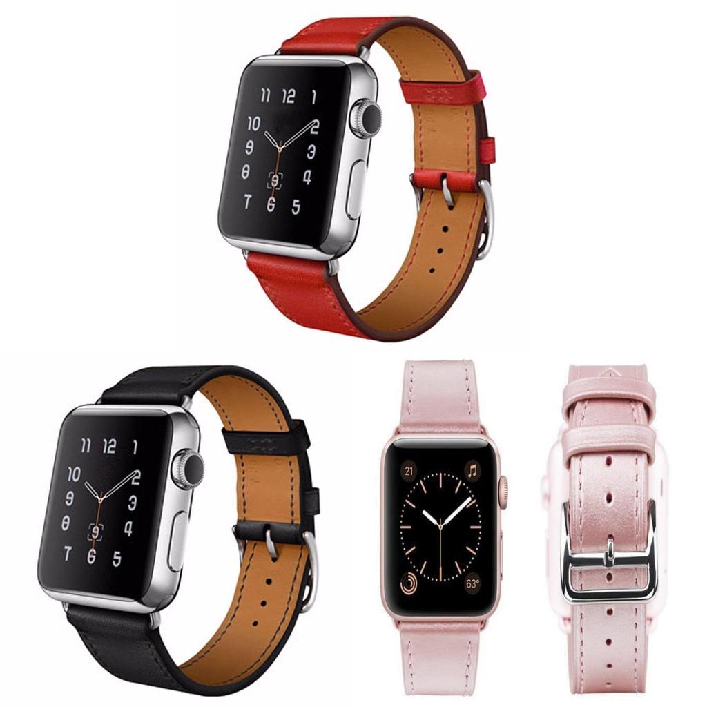 Apple Watch 8 Leather Strap For Single Loop Crosshatch Genuine Leather Band For 38mm And 42mm