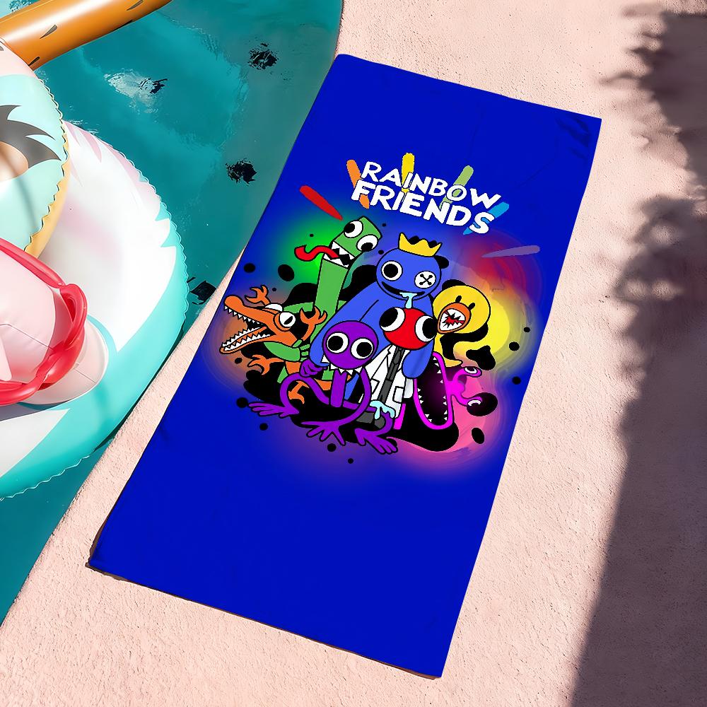 Cartoon R-Rainbow-Friends Colors Towel Quick Dry Soft Yoga Swimming Fitness Mountain Climbing Large Beach Towels